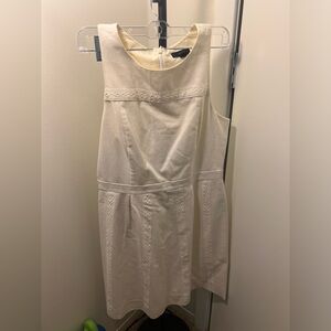 white cotton jcrew dress no stains size 8